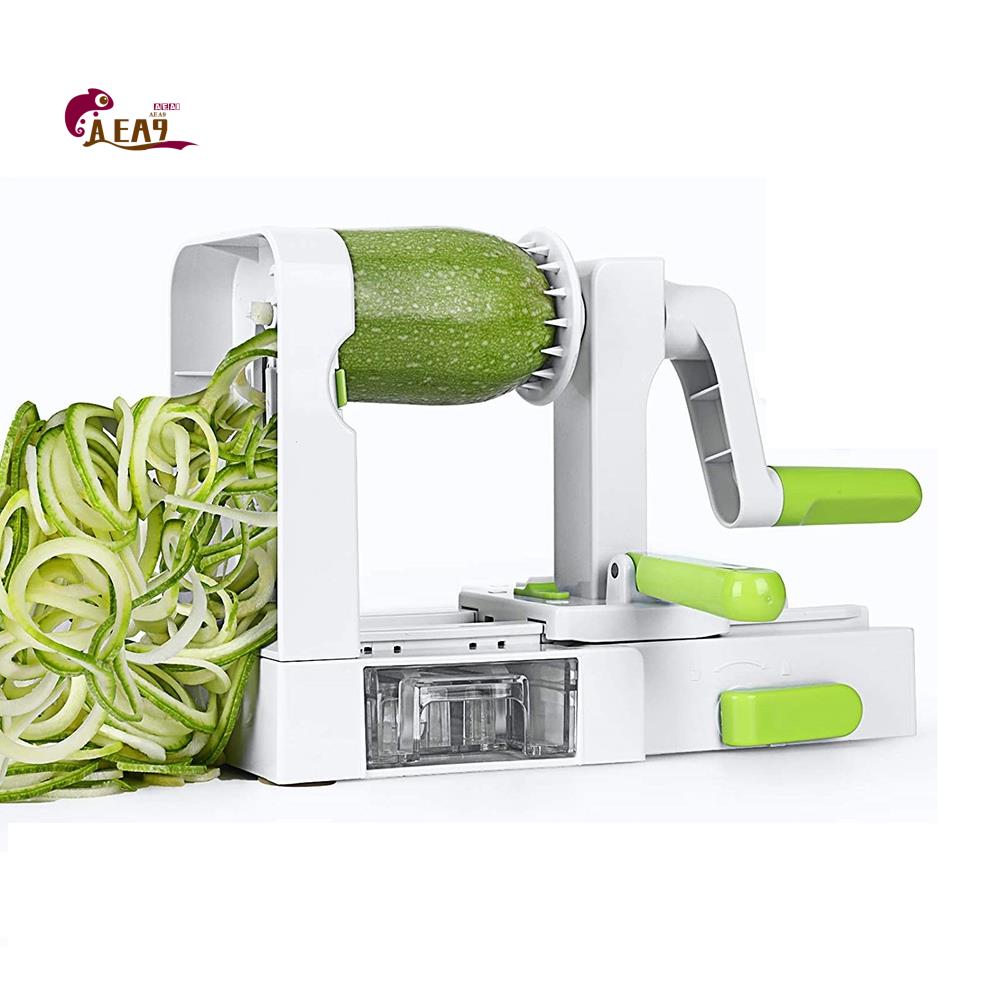 Spiralizer Vegetable Noodle - AEA9-Spiralizador Espiral Fatiador Zoodles Maker Zucchini