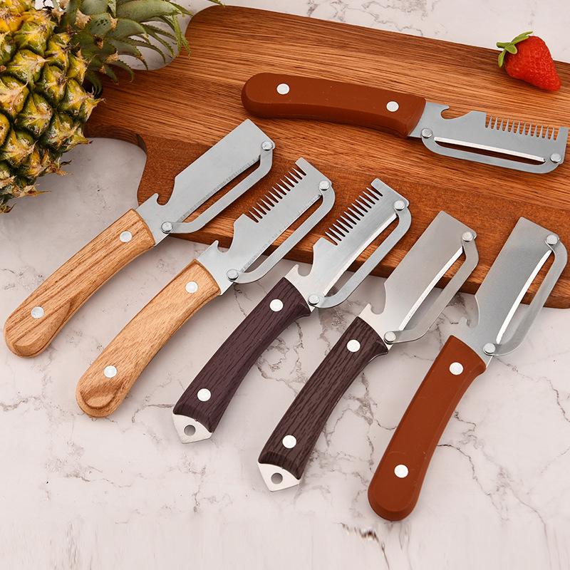 Kitchen Gadgets For Chefs - Faca Descascadora Serrilhada 3 em 1