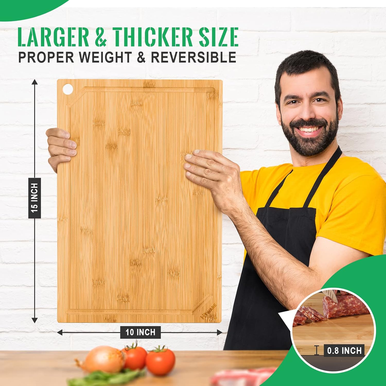Tábua de Corte de Bambu para C - Bamboo Cutting Board avaliação e preço